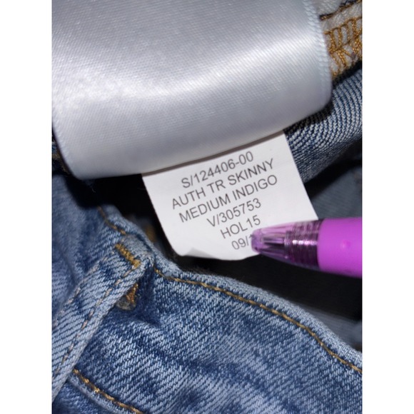 Gap Jeans Womens 28S Blue Denim Faded Distressed Mid Rise True Skinny Outdoor - Picture 9 of 14